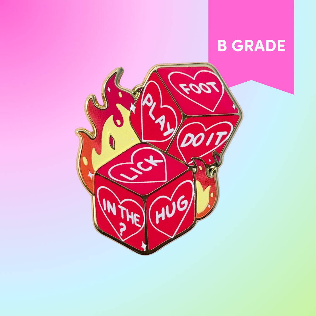 Sexy Dice Enamel Pin - B GRADE