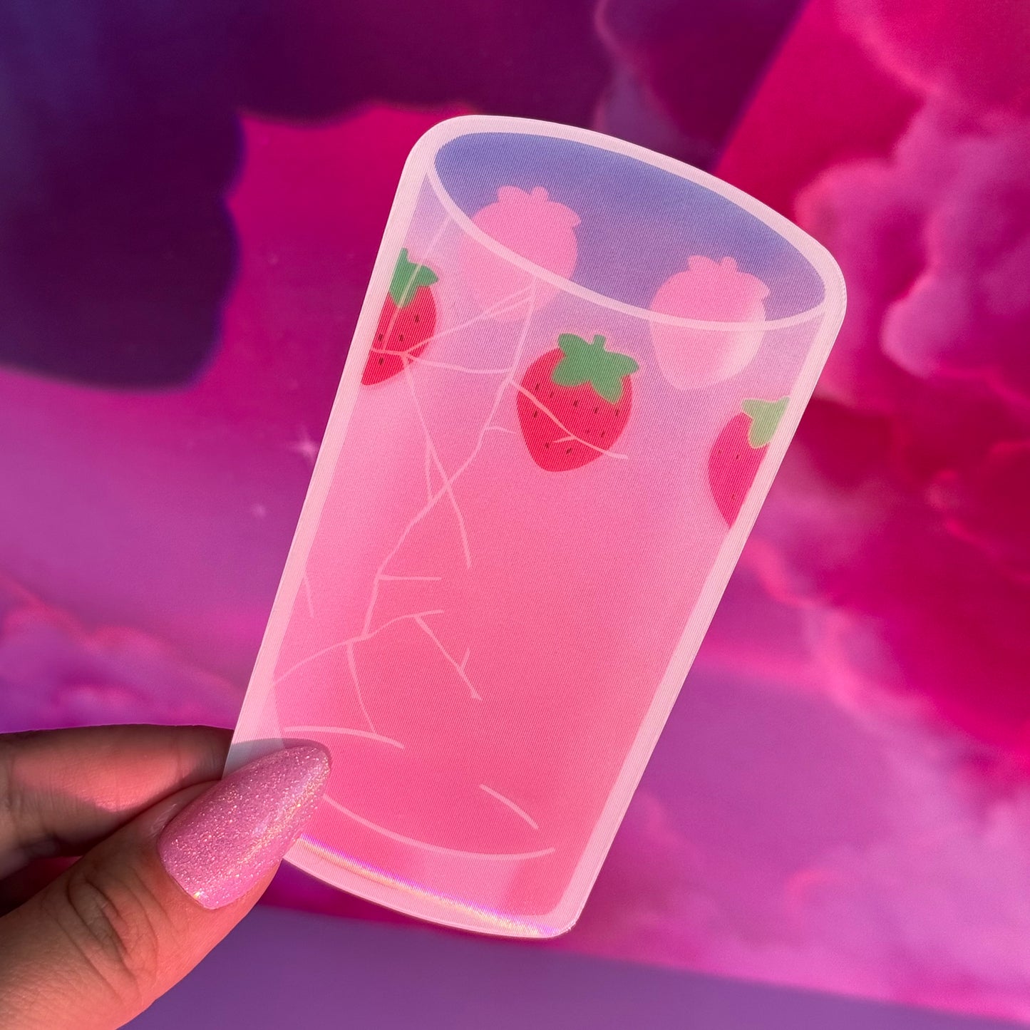 Strawberry Cup Bookmark