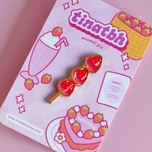 Strawberry Tanghulu Enamel Pin