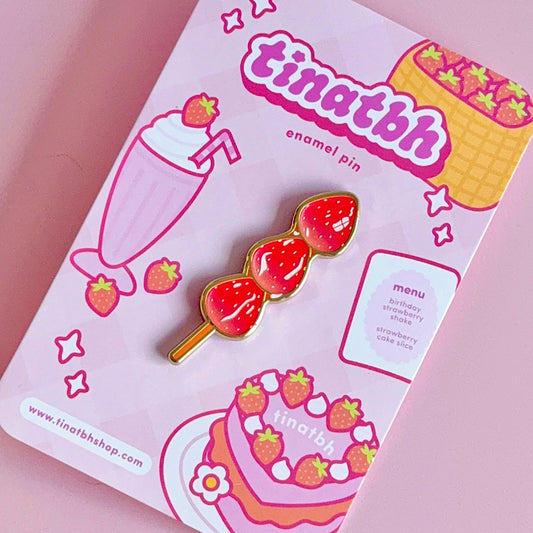 Strawberry Tanghulu Enamel Pin