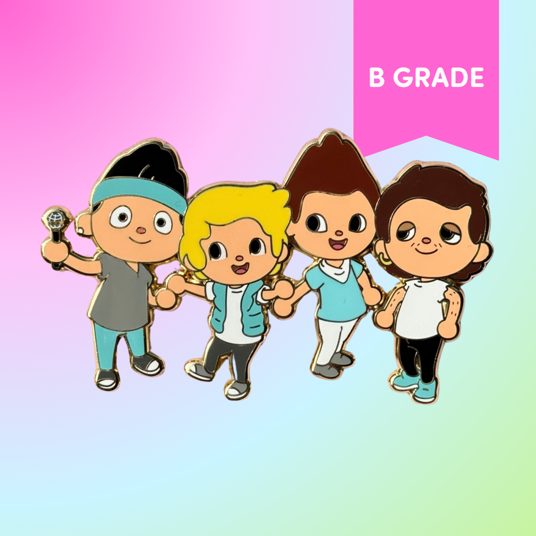 Boy Band Villagers Enamel Pin - B GRADE