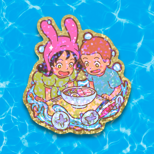 Ramen Buddies Glitter Sticker